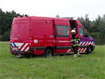 Oefening Brandweer Kollum en het ORT Oppervlakte Reddingsteam van Burgum